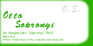 otto sopronyi business card