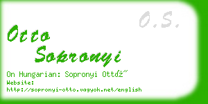 otto sopronyi business card